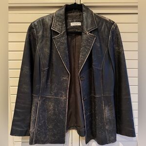 Real leather distressed jacket 100% authentic high quality leather jacket